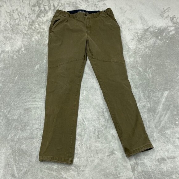 Columbia Mens Green Outdoor Pants 36W 34L straight fit a0182 - Picture 1 of 10